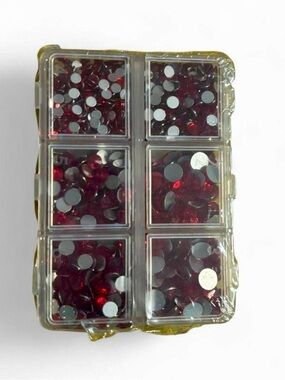 Red Rhinestone Organizer Set | Red Multi-Size Kit